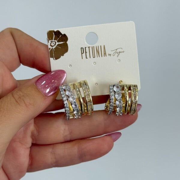 Dolces Taşlı Halka Küpe