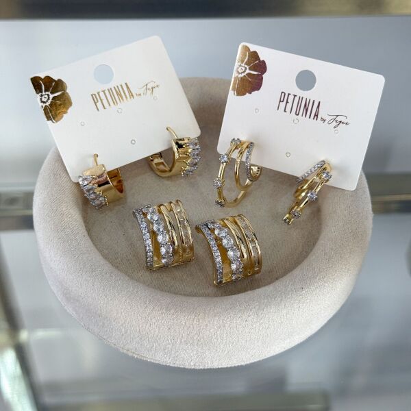 Dolces Taşlı Halka Küpe