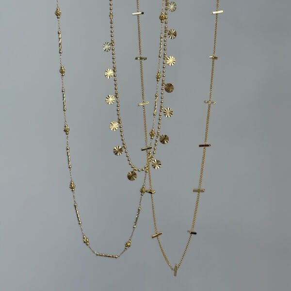 Dorika Çubuk Zincir Kolye 80 cm