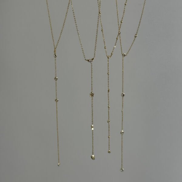 Topçuk Taşlı Y Dekolte Kolye