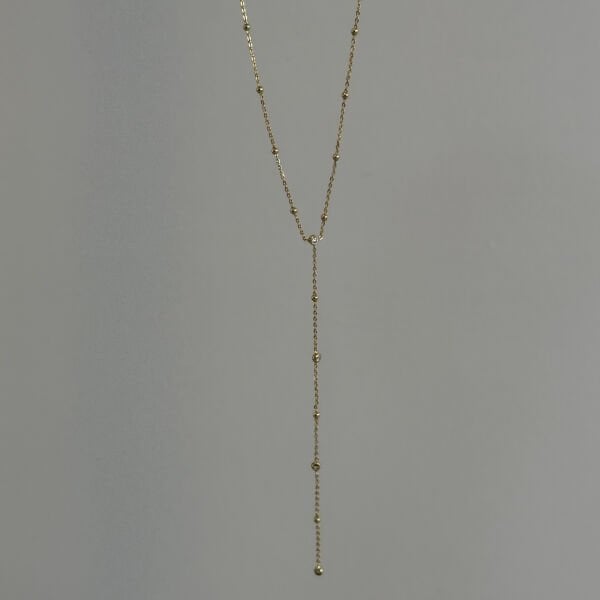 Topçuk Taşlı Y Dekolte Kolye