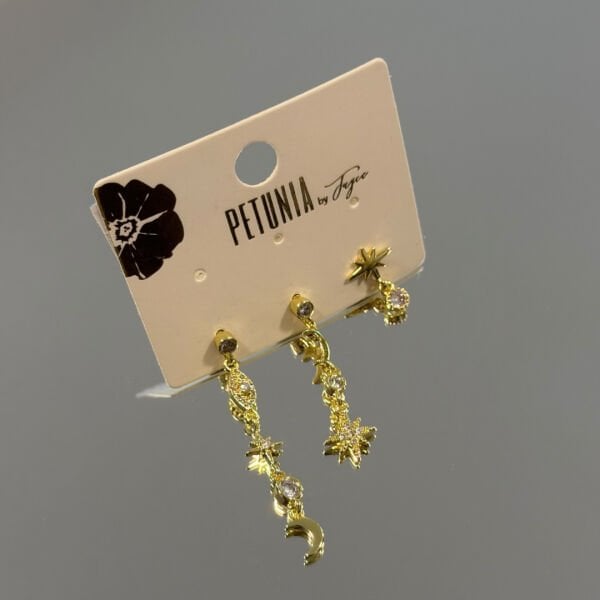 Göz Yıldız Taşlı 3’lü Küpe Seti