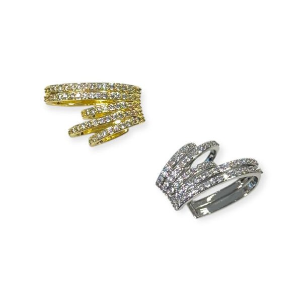 Taşlı Çoklu Görünümlü Earcuff Kıkırdak Küpe