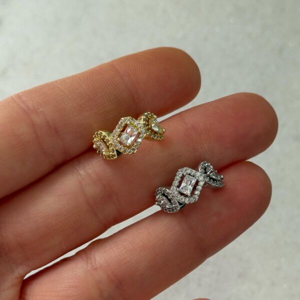Mes Taşlı Earcuff Kıkırdak Küpe