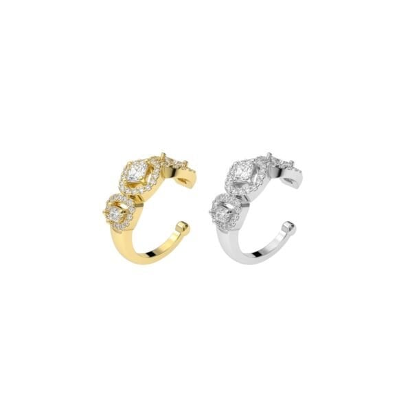 Messik-a Taşlı Earcuff Kıkırdak Küpe