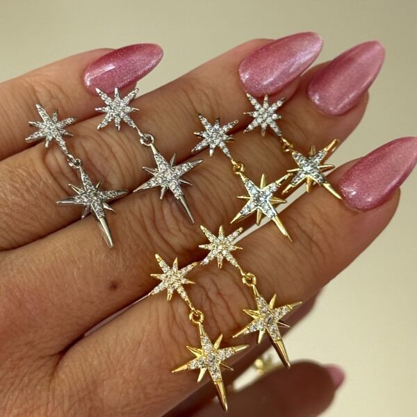 Kutup Yıldızı Silver Küpe