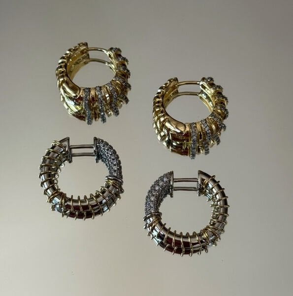 Rainbw Telli Halka Mix Küpe