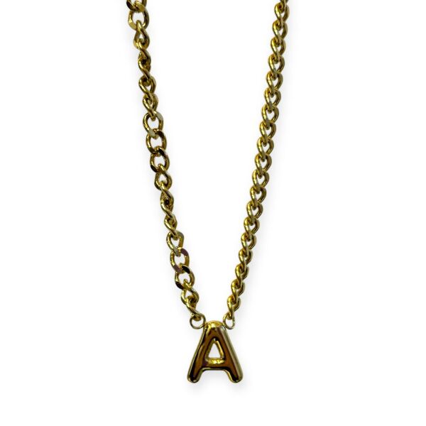 Balon Maxi Zincir Gold Harf Kolye