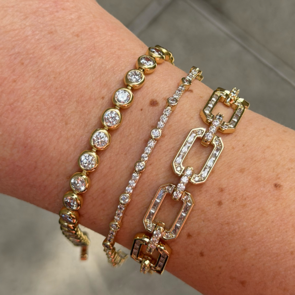 Xuping 14 Ayar Lolly Taşlı Çelik Bileklik