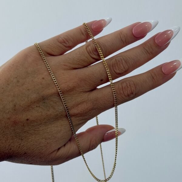 İnce Klasik Çelik Zincir Kolye 80 cm