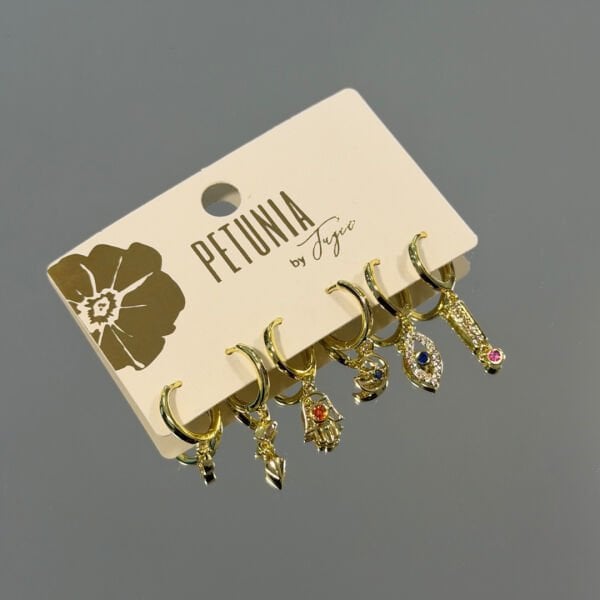 Göz Fatma Ana Eli 6’lı Küpe Seti