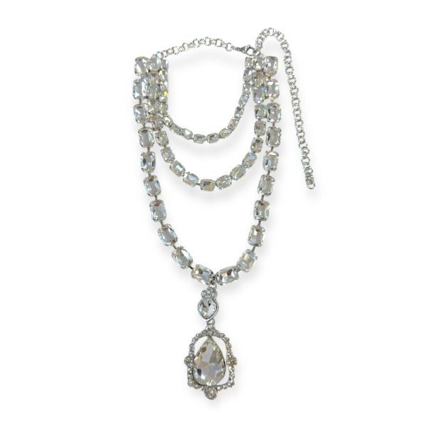 Diamonds Beyaz Taşlı Kolye