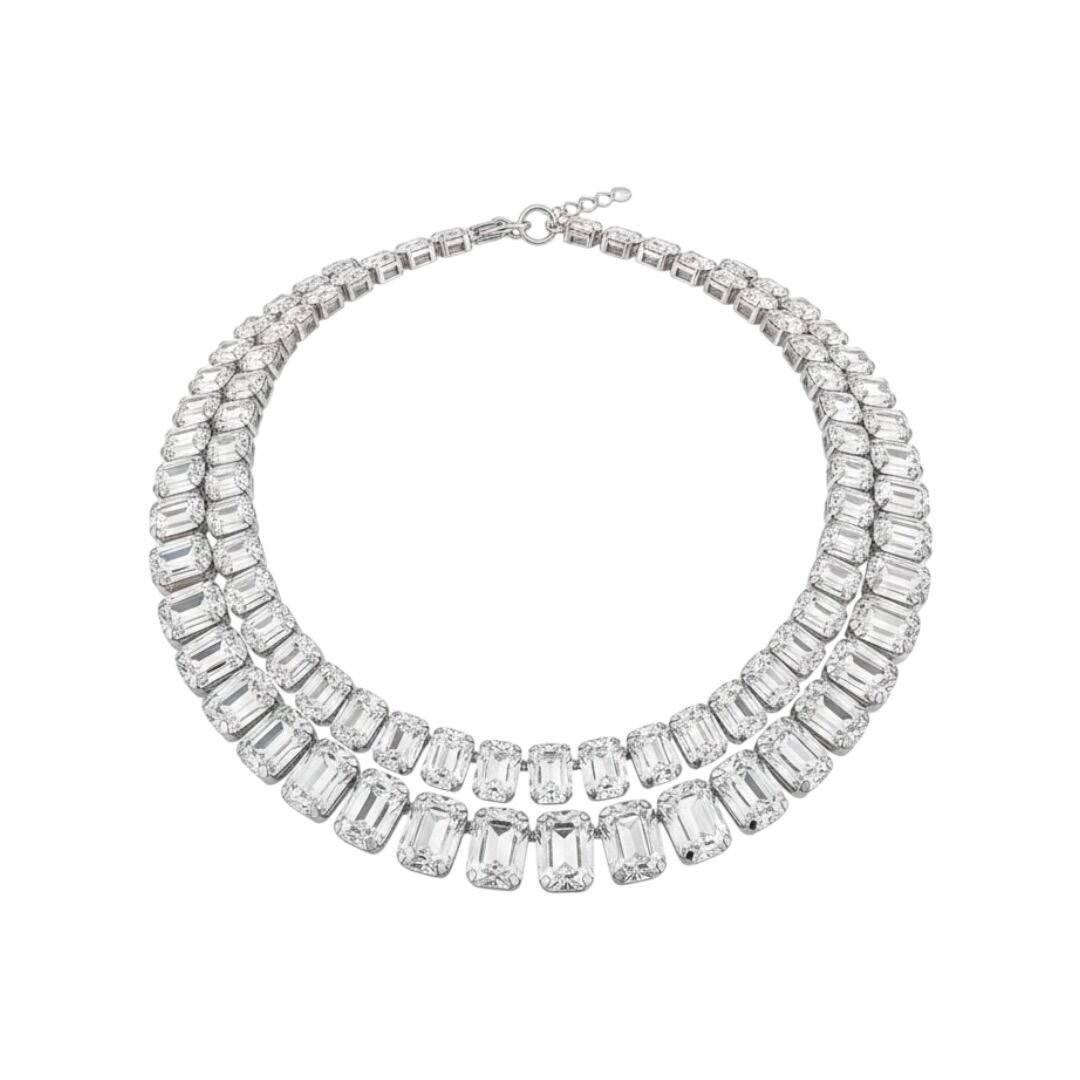 Baget Diamonds İkili Kolye