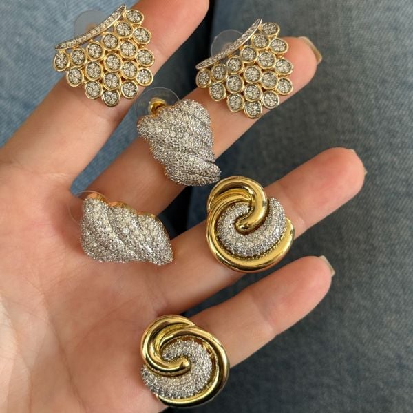 Angel Taşlı Mix Küpe