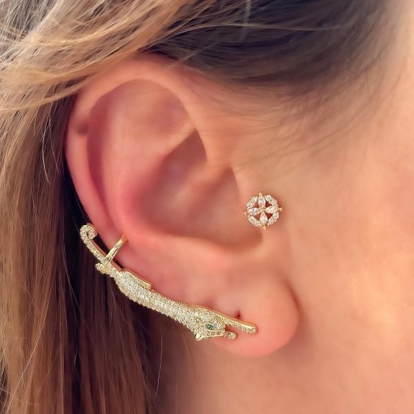 Jaguar Earcuff Kıkırdak Küpe