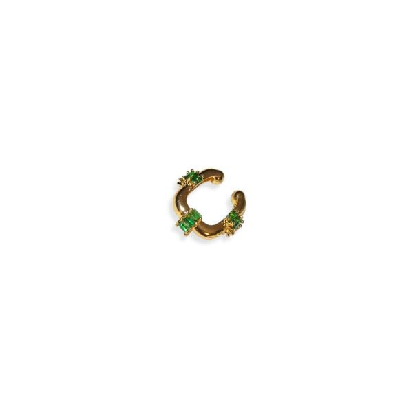 Loyale Yeşil Earcuff Kıkırdak Küpe