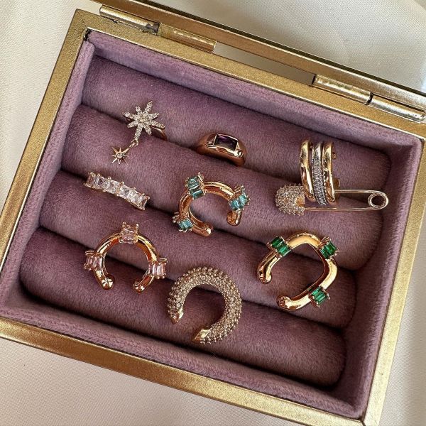 Loyale Yeşil Earcuff Kıkırdak Küpe