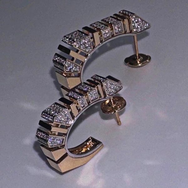 RainbwK Oval Taşlı Mix Küpe