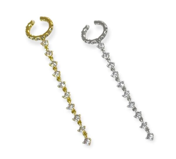 Diamonds Taşlı Sallantılı Earcuff Kıkırdak Küpe