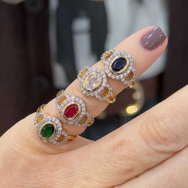 Taşlı Şövalye Serçe Parmak / Eklem Yüzük