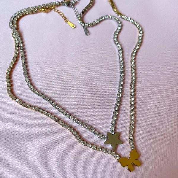 Maxi Kelebek Su Yolu I Çelik Kolye