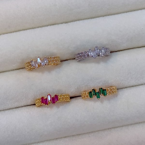 Baget Taşlı Serçe Parmak / Eklem Yüzük