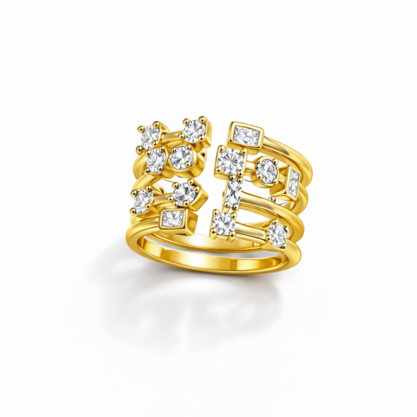 İçi Taşlı Mix Yüzük