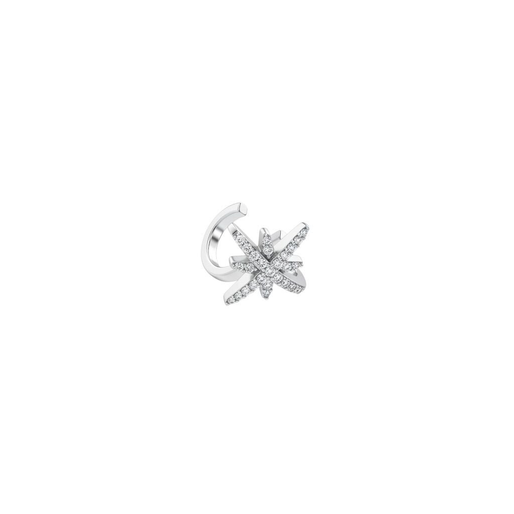 925 Ayar Gümüş Kutup Yıldızı Earcuff Kıkırdak Küpe