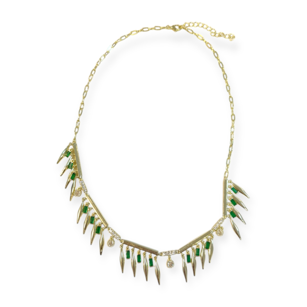 Yeşil Taşlı Salsa Kolye