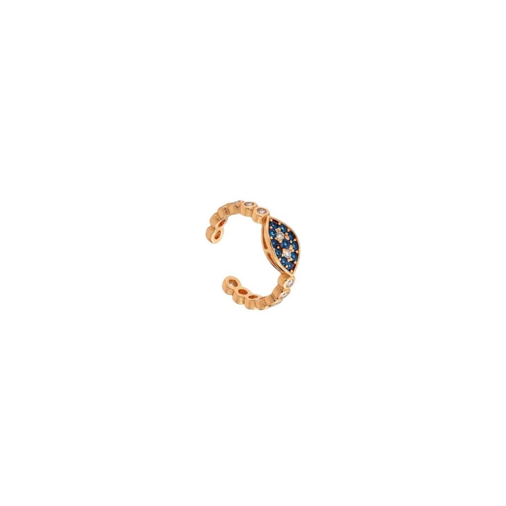 925 Ayar Gümüş Göz Earcuff Kıkırdak Küpe