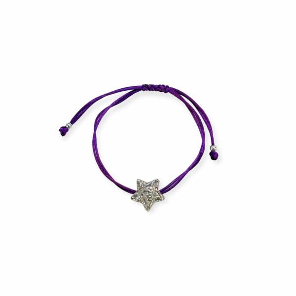 Yıldız Mor İp Bileklik