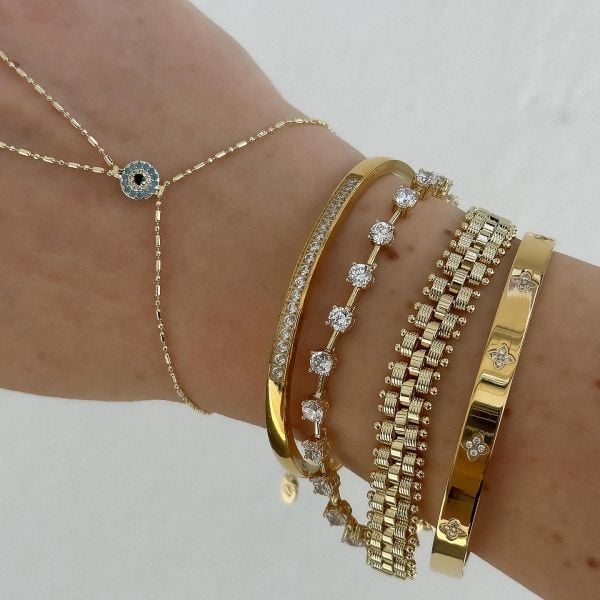 Altın Modeli no:12 Çelik Kelepçe Bilezik