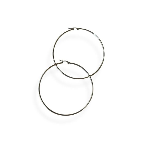 Maxi Klasik Çelik Halka Küpe