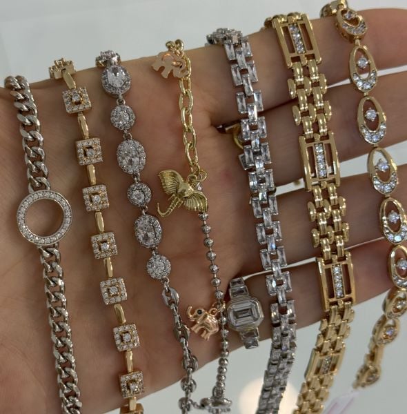 Xuping Silver Vera Diamonds Çelik Bileklik