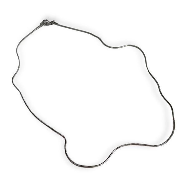 Silver Yılan Çelik Kolye 60 cm