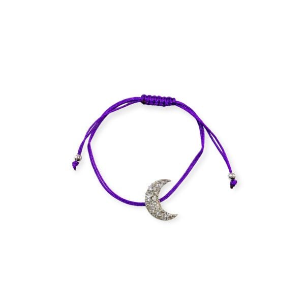 Taşlı Ay İp Bileklik