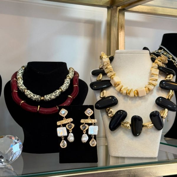 Bordo Akrilik Diva Kolye