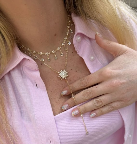 Güneş Dekolte Y Kolye