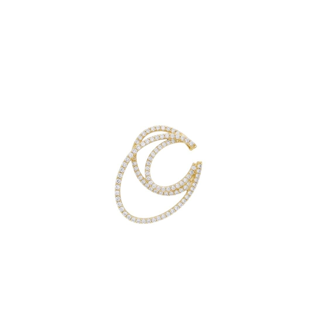 Hoops Taşlı Earcuff Kıkırdak Küpe
