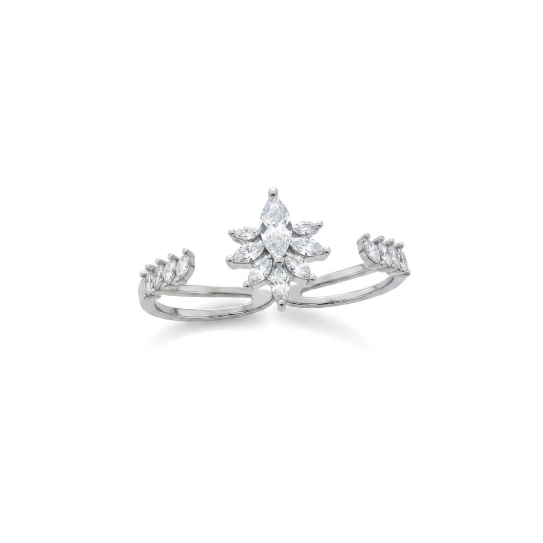 Diamonds İki Parmak Taşlı Yüzük