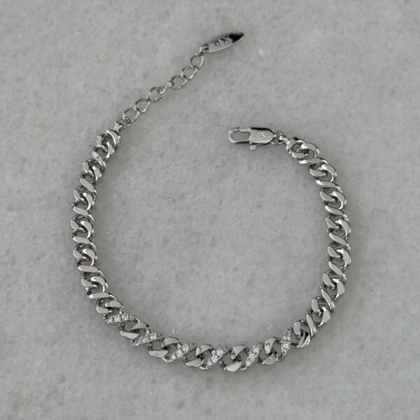 Xuping Taşlı Zincir Taşlı Çelik Bileklik