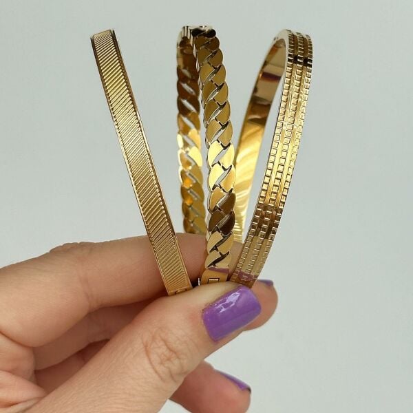 Altın Modeli no:2 Kelepçe Bilezik