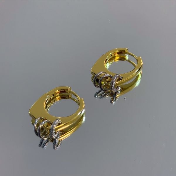 RainbwK Halkalı Taşlı Mix Küpe