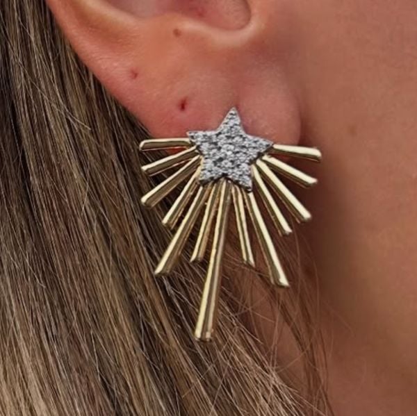 Crush Yıldız Taşlı Mix Çivi Küpe