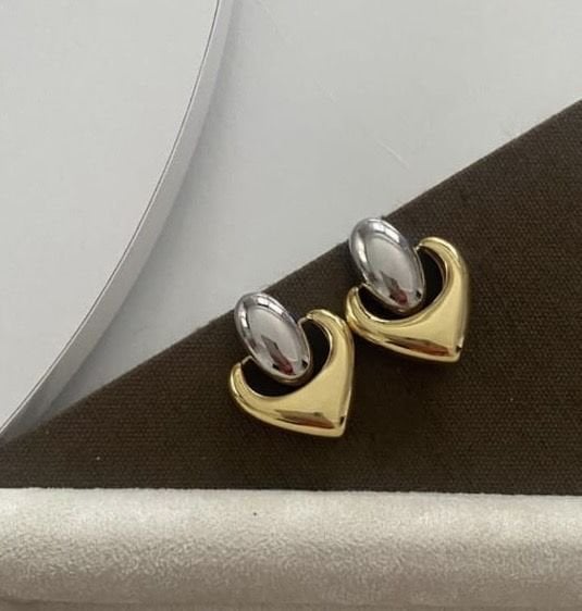 Meslys Kalp Mix Çivi Küpe