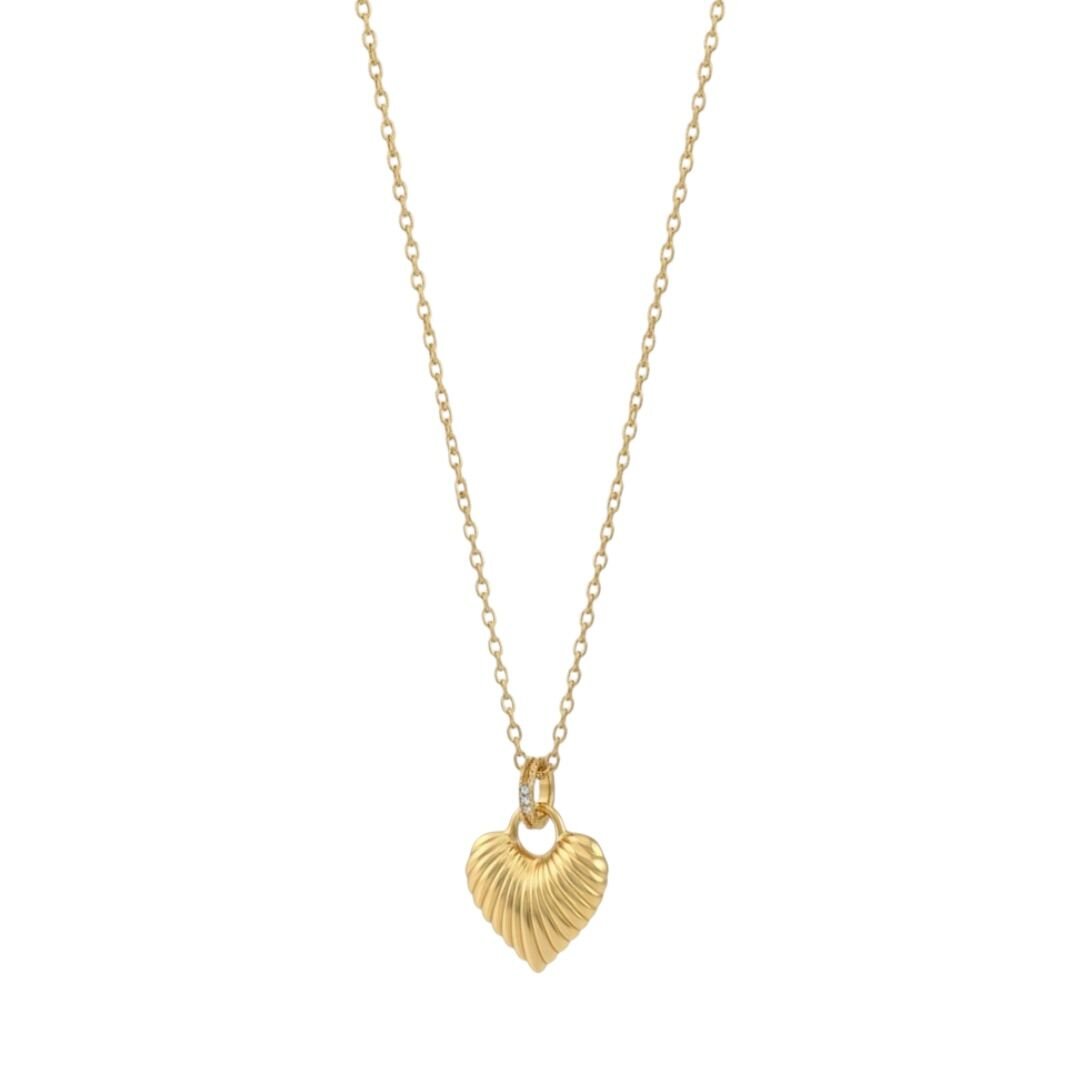 Golden Heart Kalp Kolye