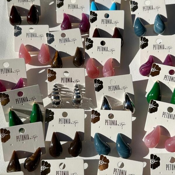 Mavi Su Damlası Küpe