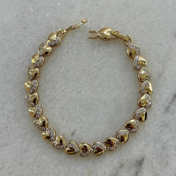 Xuping Silver Hearts Çelik Bileklik