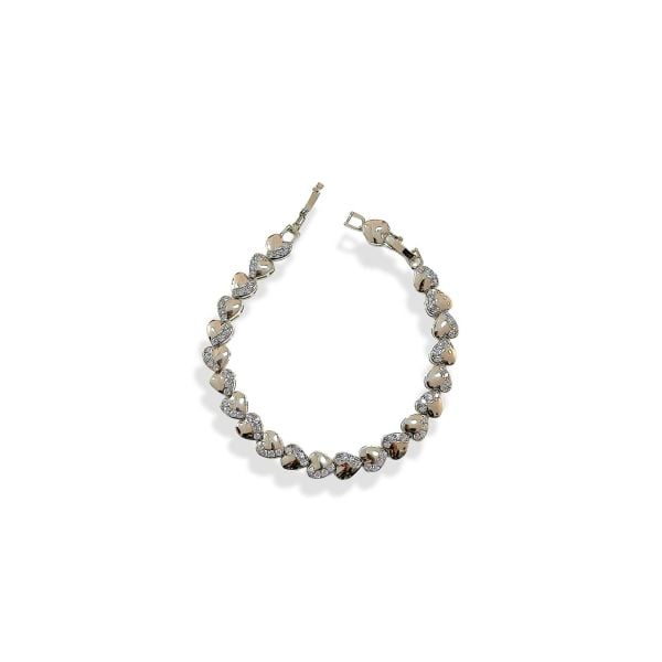 Xuping Silver Hearts Çelik Bileklik