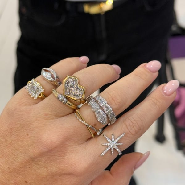 925 Ayar Gümüş Taşlı Göz Serçe Parmak Yüzük